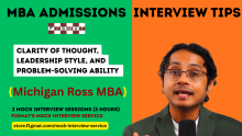 Michigan Ross MBA Interview Tips