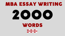 MBA Essay Writing 2000 words