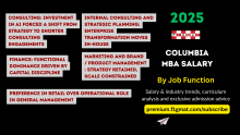 Columbia MBA Salary By Job Function in 2025